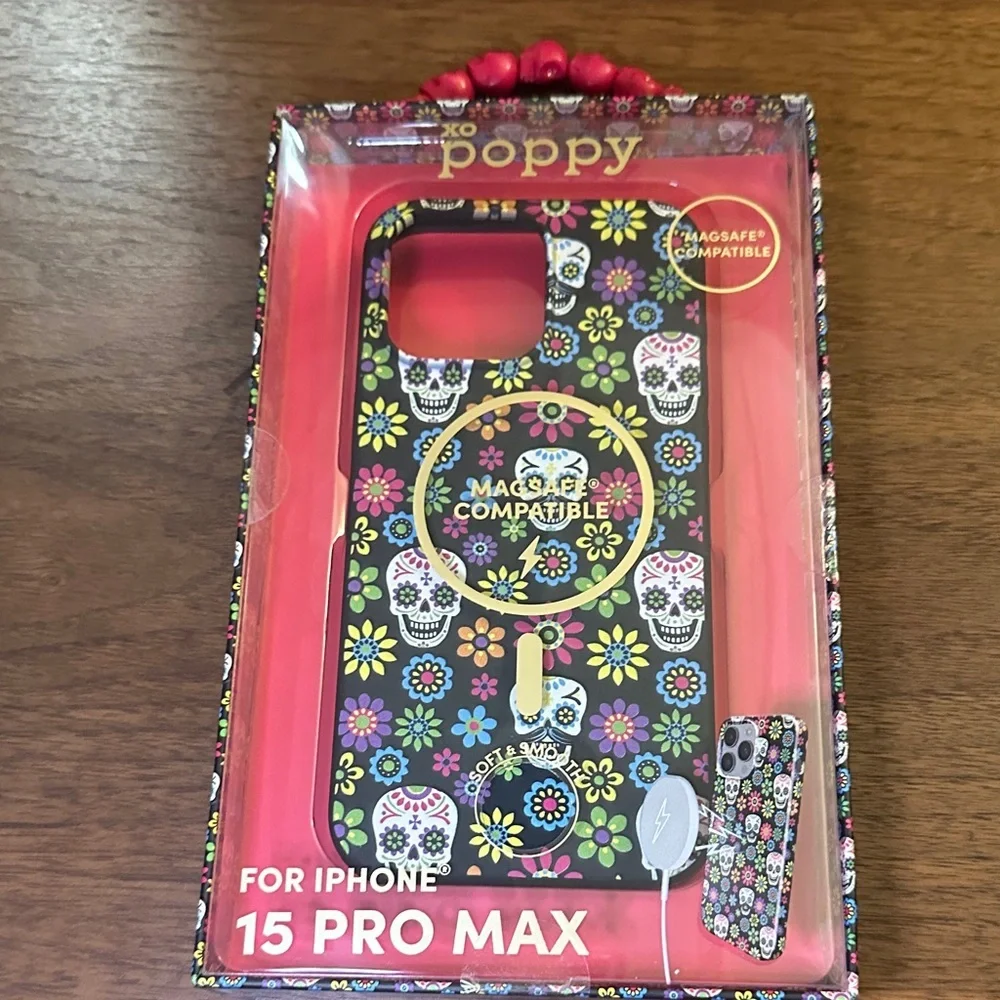 Xo poppy sugar skull iPhone 15 pro max